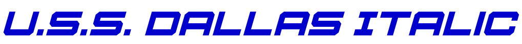 U.S.S. Dallas Italic police de caractère